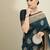 Teal teal & gold-toned ethnic motifs zari silk blend banarasi saree