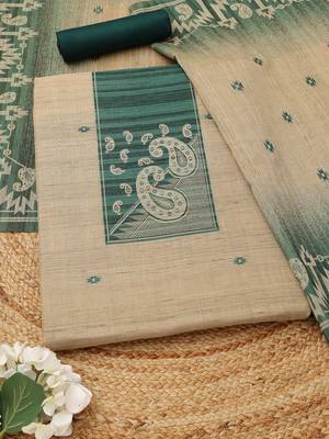 printed art silk unstitched dress material 1
