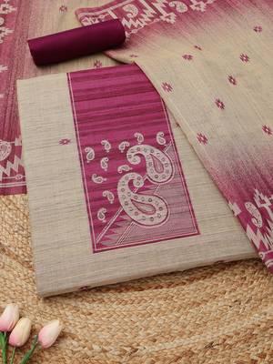 printed art silk unstitched dress material 1