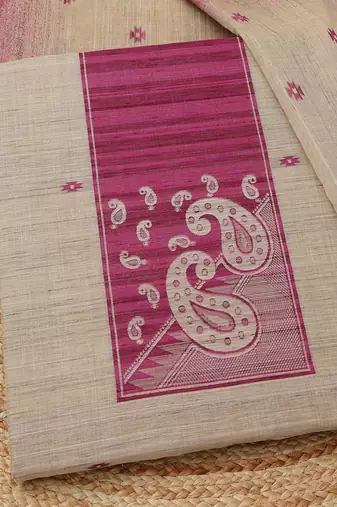 printed art silk unstitched dress material