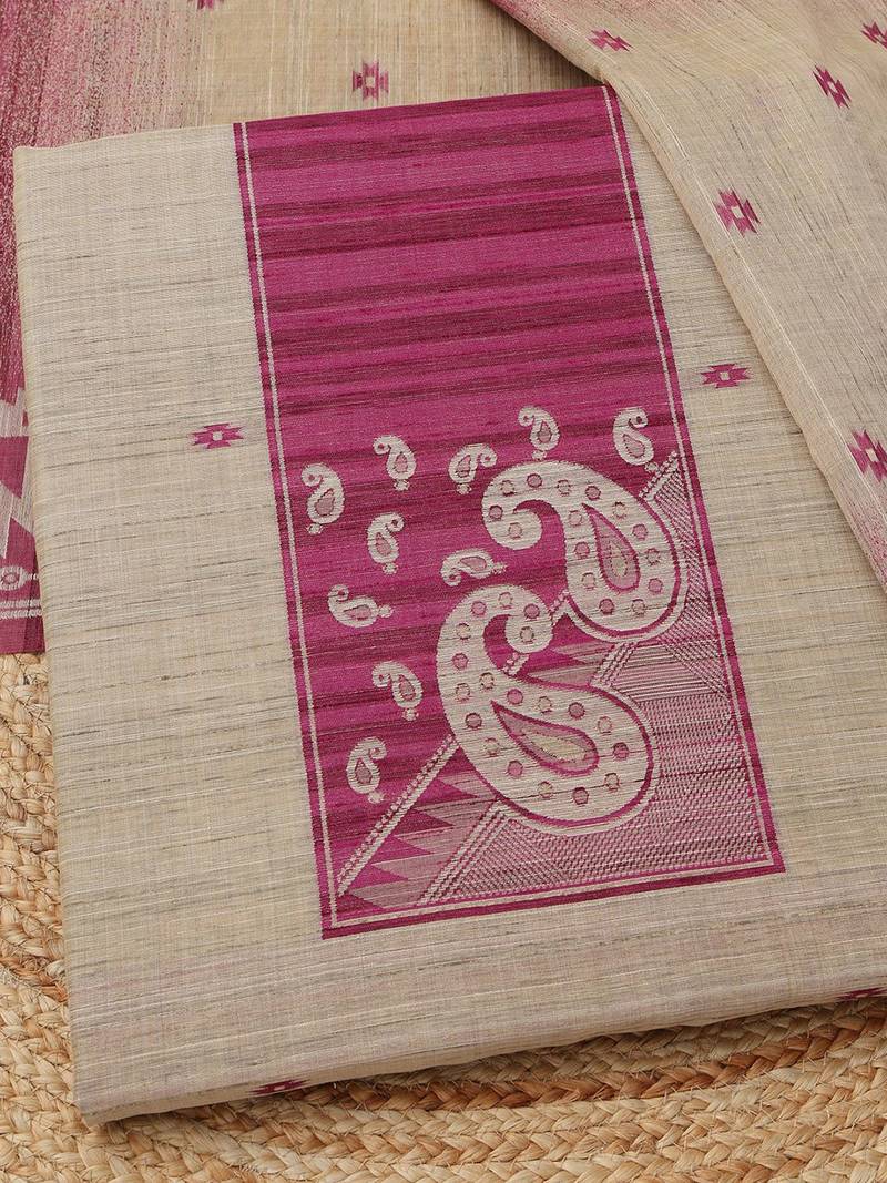 printed art silk unstitched dress material