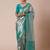 Blue paisley woven kanjeevaram silk design saree
