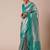 Blue paisley woven kanjeevaram silk design saree