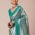 Blue paisley woven kanjeevaram silk design saree