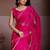Pink embroidered saree with unstitched blouse