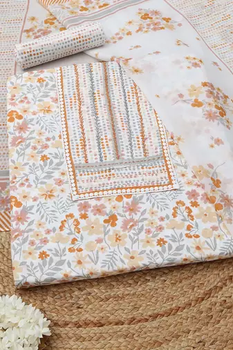 printed unstitched dress material