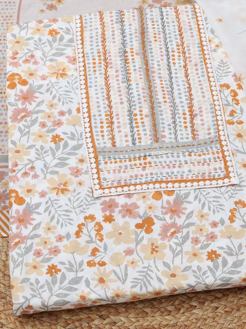 printed unstitched dress material