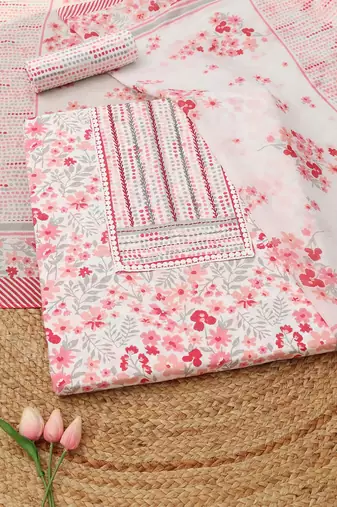 printed unstitched dress material