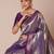 Purple woven design saree with blouse piece