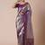 Purple woven design saree with blouse piece