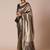 Black woven design banarasi saree with blouse piece