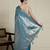 Blue ethnic motif woven design zari indian bridal banarasi saree