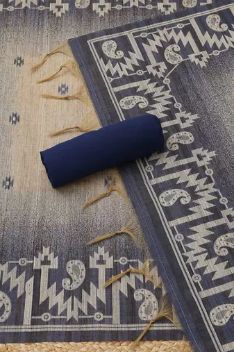 art silk unstitched dress material