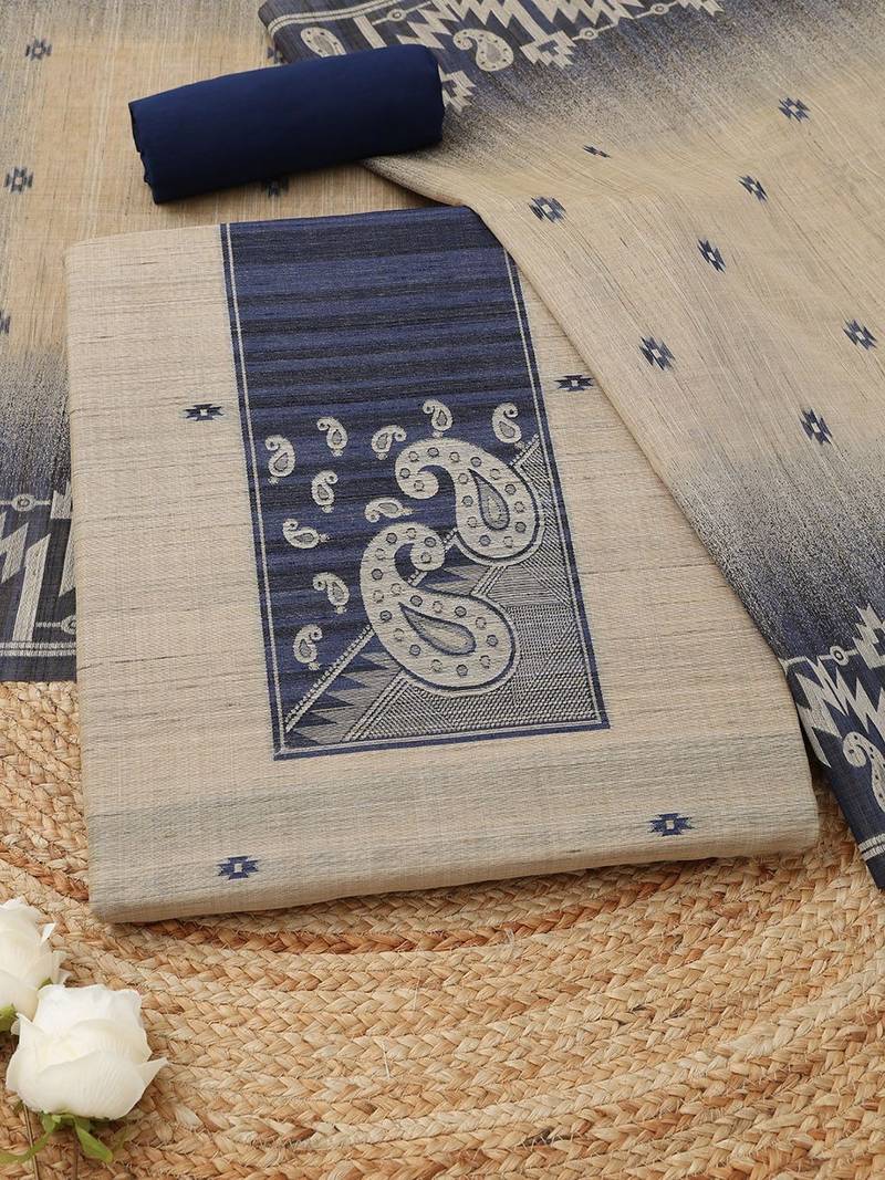 art silk unstitched dress material