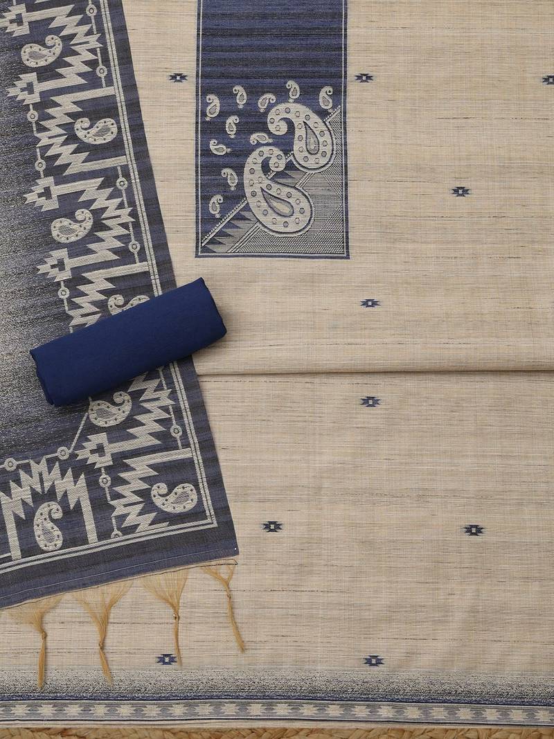 art silk unstitched dress material