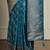 Blue ethnic motif woven design zari indian bridal banarasi saree