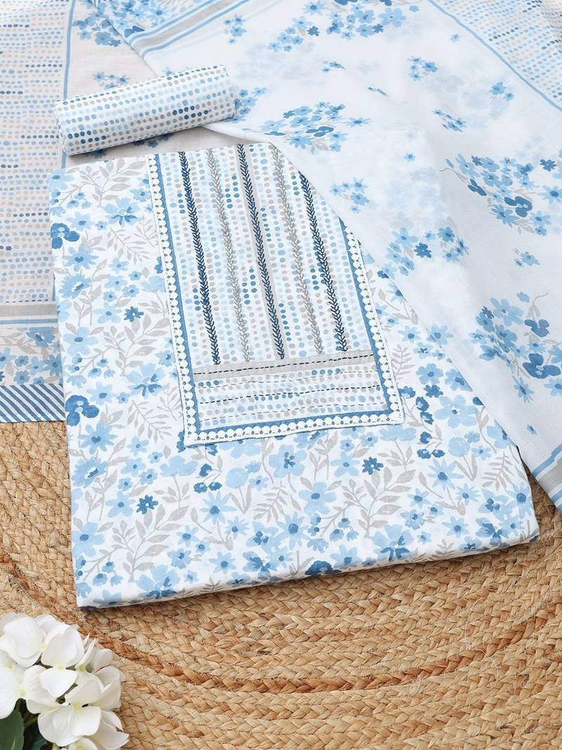 printed unstitched dress material
