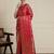 Red woven design zari banarasi saree with blouse