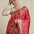 Red woven design zari banarasi saree with blouse