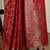 Red woven design zari banarasi saree with blouse