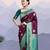 Maroon woven design kanjeevaram saree