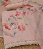 printed linen unstitched dress material