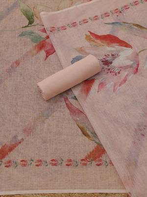 printed linen unstitched dress material 5