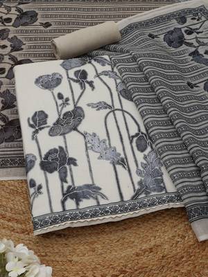 printed linen unstitched dress material 1