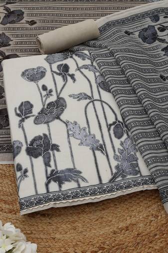 printed linen unstitched dress material