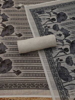 printed linen unstitched dress material 2