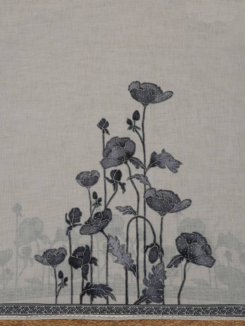 printed linen unstitched dress material
