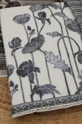 printed linen unstitched dress material
