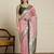 Pink woven design zari paithani saree