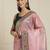 Pink woven design zari paithani saree