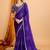 Blue women bandhani printed saree with matching blouse