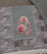 printed linen unstitched dress material