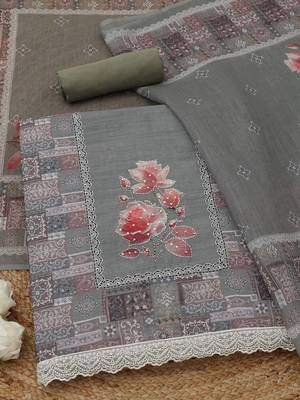 printed linen unstitched dress material 3