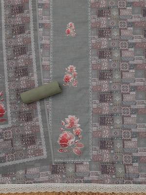 printed linen unstitched dress material 5