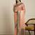 Peach woven design paithani saree