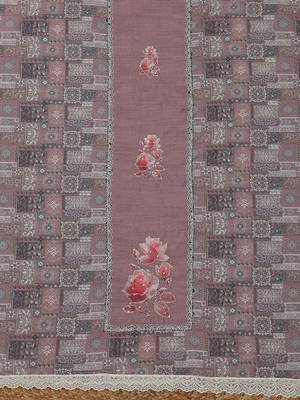 printed linen unstitched dress material 1