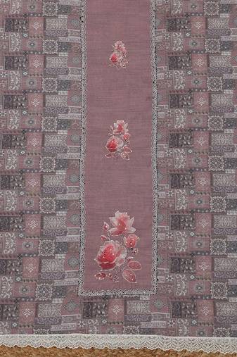 printed linen unstitched dress material