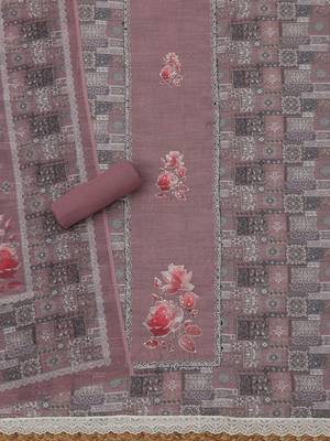 printed linen unstitched dress material 5
