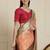 Peach woven design paithani saree