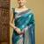 Teal woven design kanjeevaram