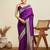Purple ethnic motifs woven design kanjeevaram saree