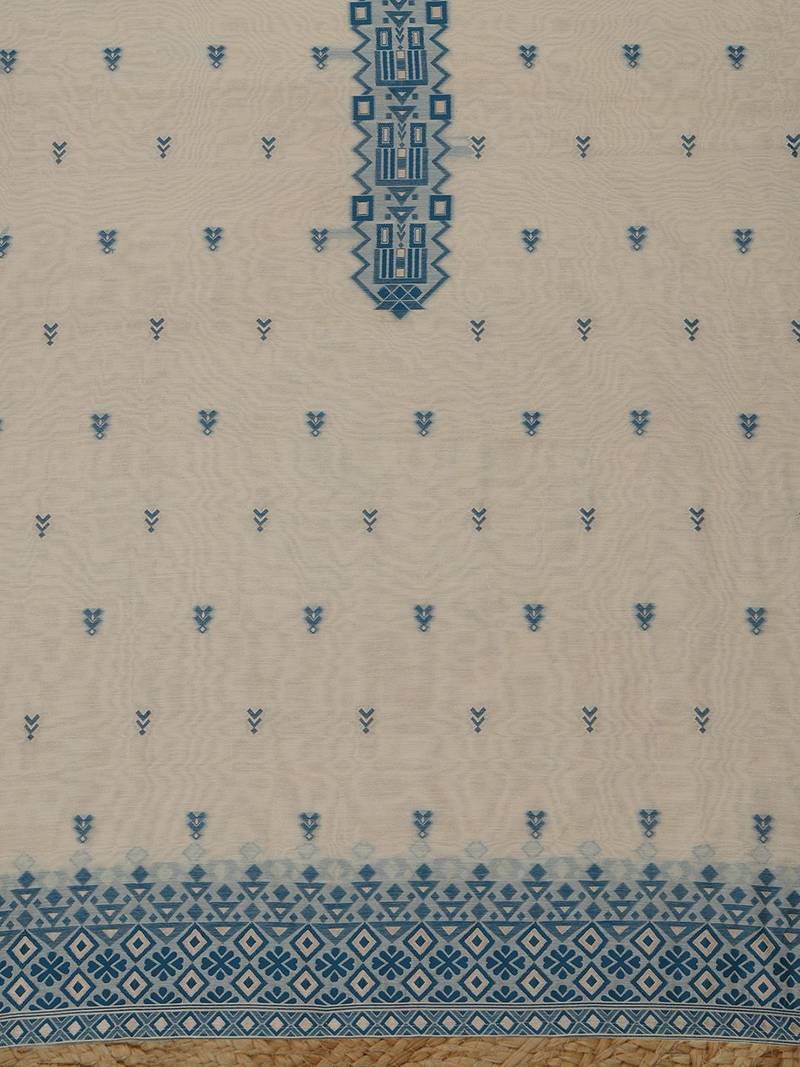 abstract woven design chanderi unstitched dress material