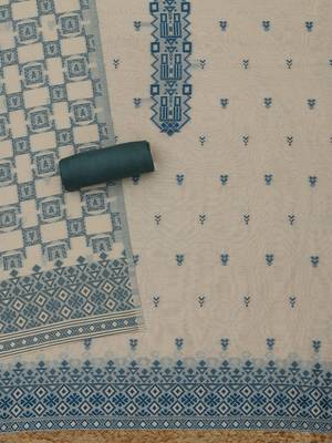 abstract woven design chanderi unstitched dress material 3