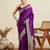 Purple ethnic motifs woven design kanjeevaram saree