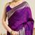 Purple ethnic motifs woven design kanjeevaram saree