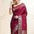 Magenta ethnic motifs woven design zari kanjeevaram saree